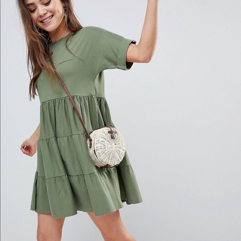 ASOS cotton smock dress with panels